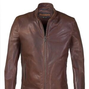 Schott NYC Perfecto 2XL Cafe Brown Racer Unlined Cowhide Leather Jacket $925